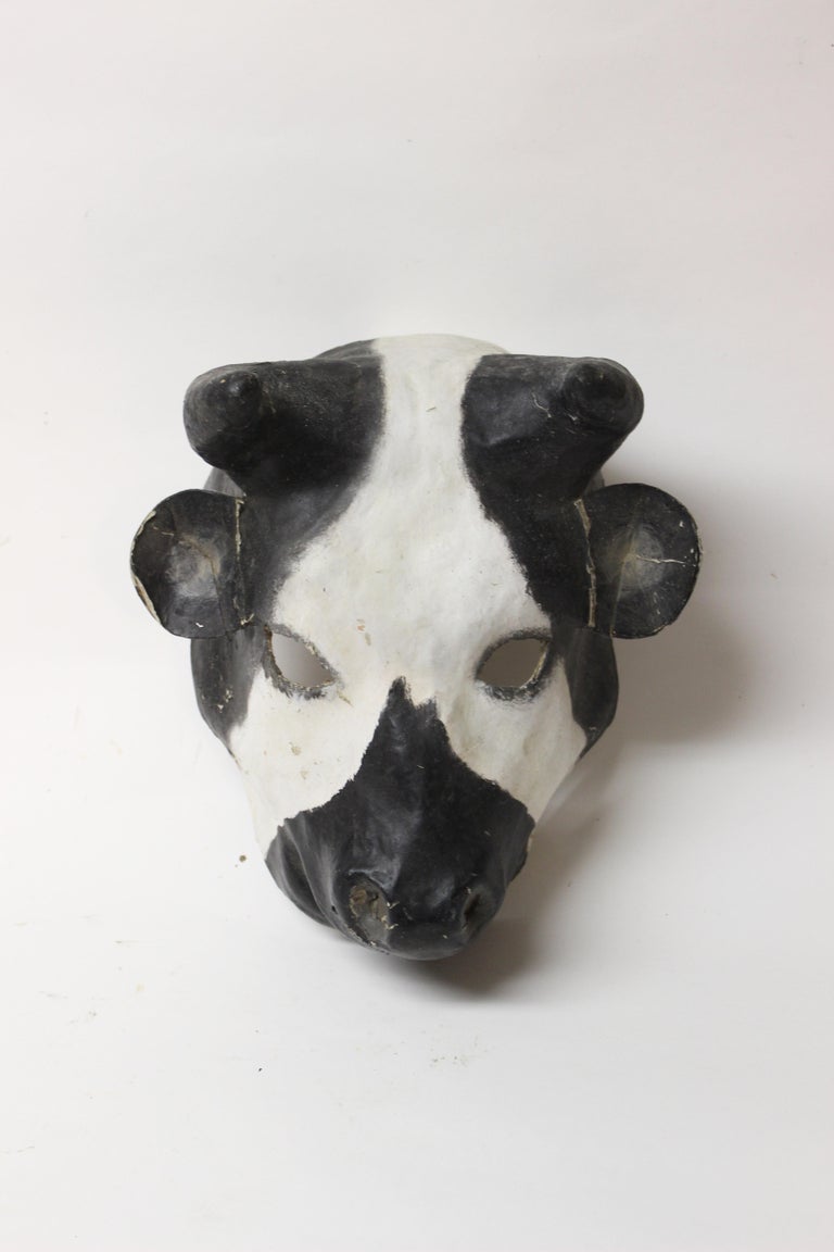 Set of Five Papier Mâché Animal Masks For Sale at 1stDibs