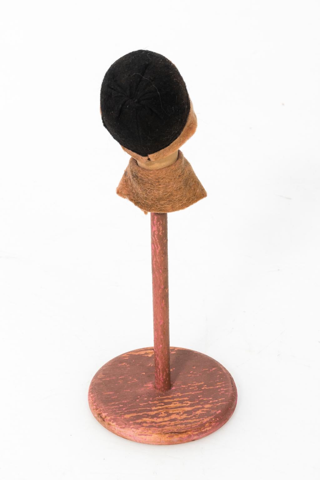 Set of Five Papier Mache Flapper Hat Stands In Good Condition For Sale In Stamford, CT