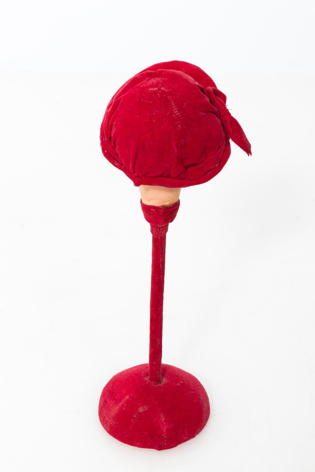 Paper Set of Five Papier Mache Flapper Hat Stands For Sale