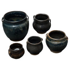 Set von fünf kleinen chinesischen Apothekergefäßen, um 1900
