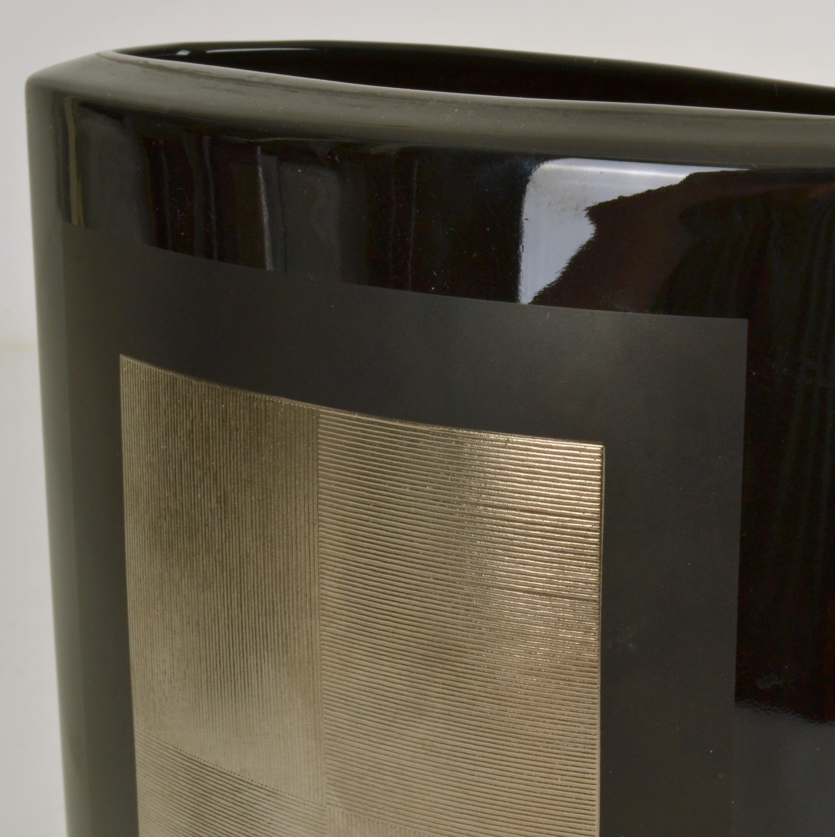 Set of Five Rosenthal Vases Black Studio-Line by Dresler and Treyden For Sale 7