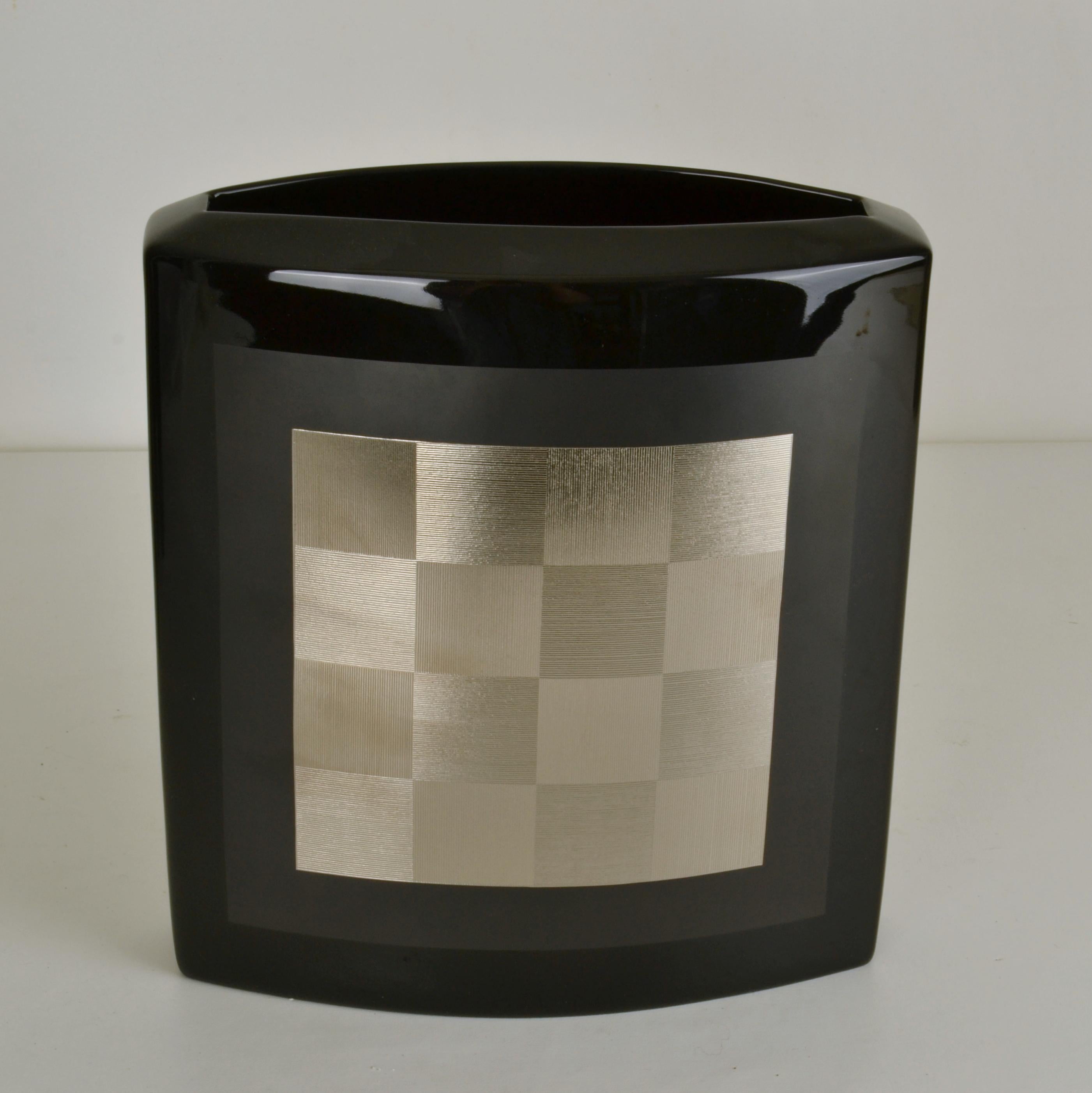 German Set of Five Rosenthal Vases Black Studio-Line by Dresler and Treyden For Sale