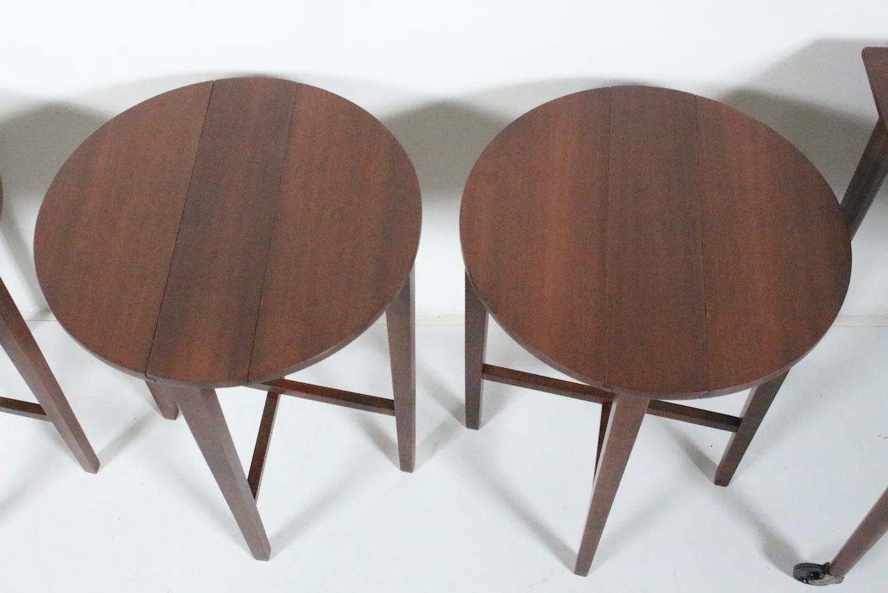 Ensemble de cinq tables suspendues en teck Poul Hundevad, années 1960 en vente 5