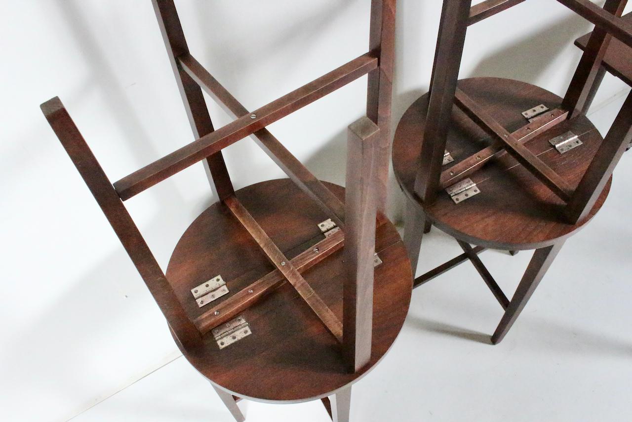 Set of Five Poul Hundevad Hanging Teak Nest Tables, 1960's For Sale 7