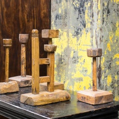 Set of Five Provincial Chinese Candleholders