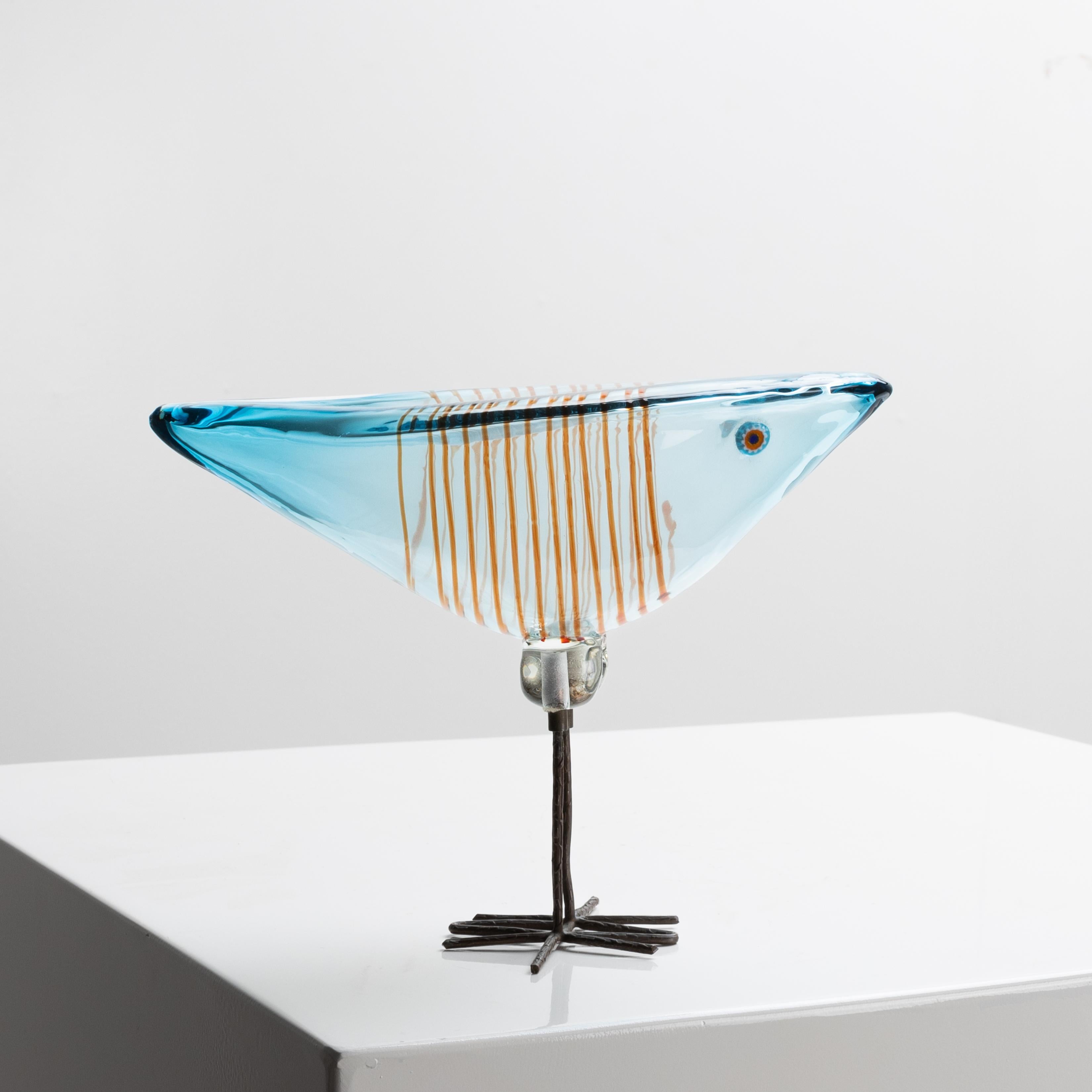 Mid-Century Modern Set of five Pulcini glass birds by Alessandro Pianon