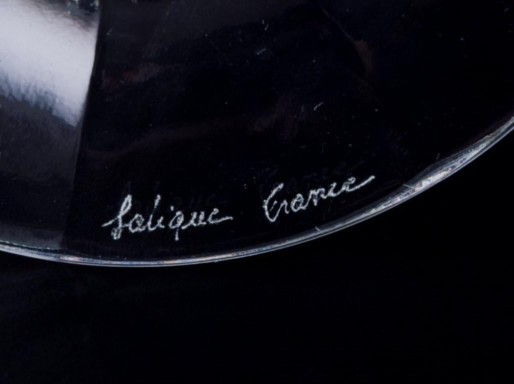 Ensemble de cinq verres René Lalique Chenonceaux. Milieu du 20e siècle. en vente 3