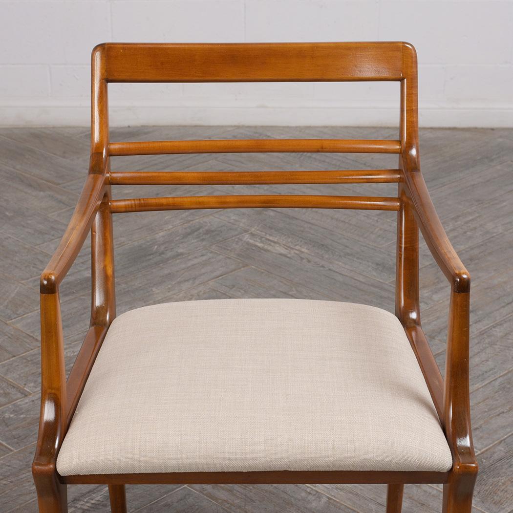 Polished Set of Five Renzo Rutili Dining Chairs For Sale