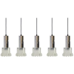 Set of Five Scandinavian Midcentury Pendant Lights, 1970s