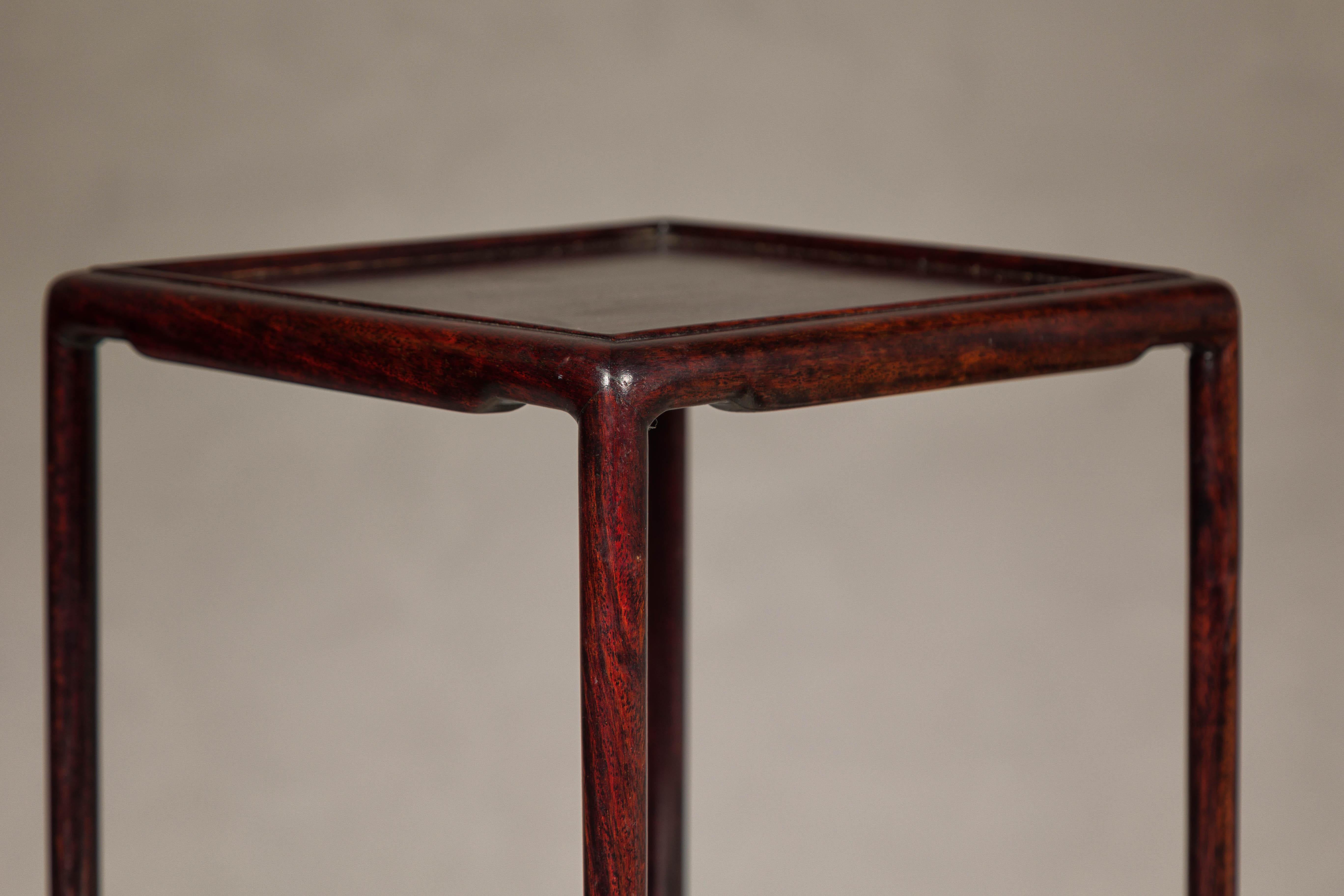 Set of Five Small Size Rosewood Nesting Tables with Humpback Stretchers For Sale 6