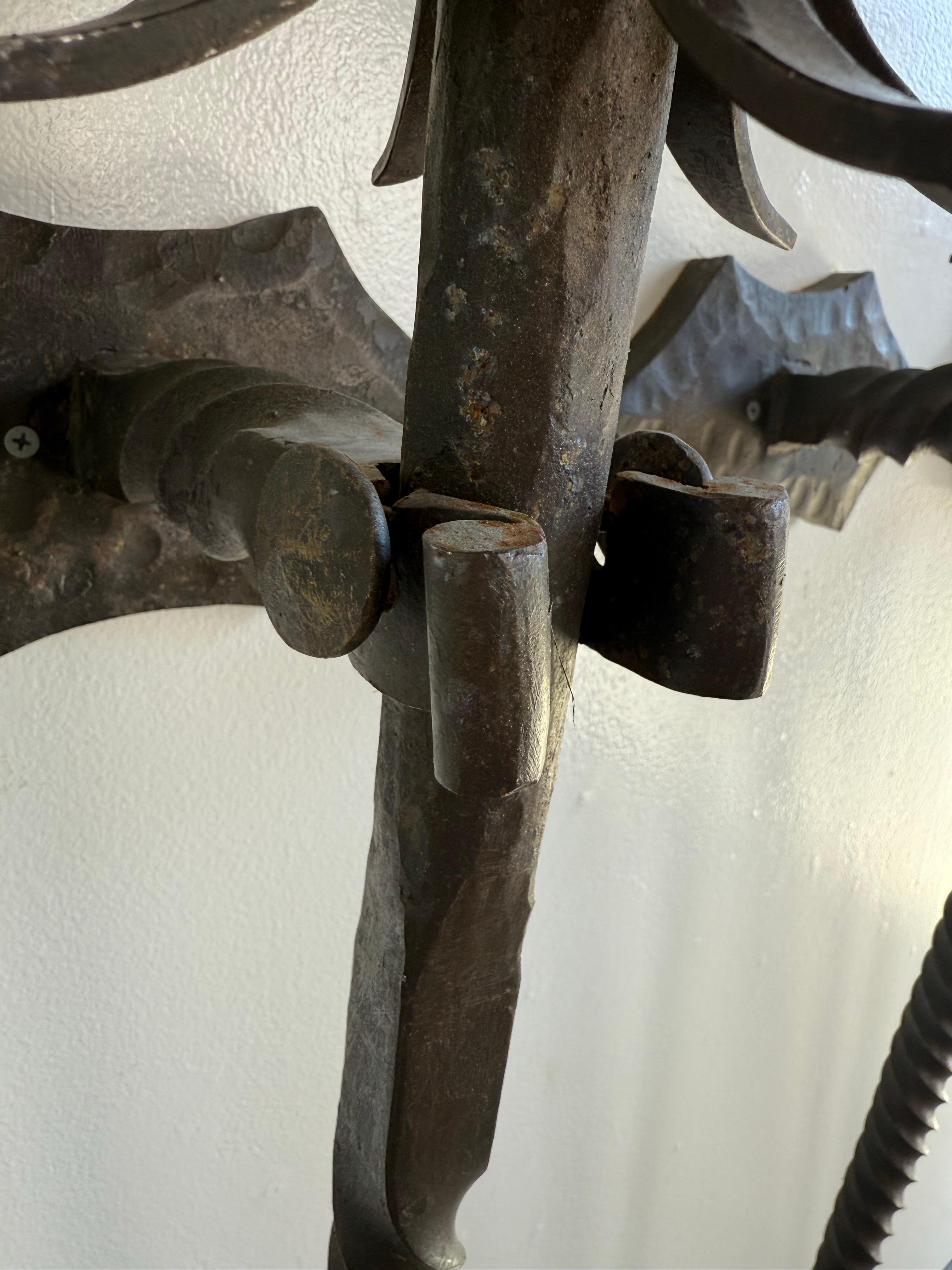 Set of Five Spanish Wrought Iron Sconces 2