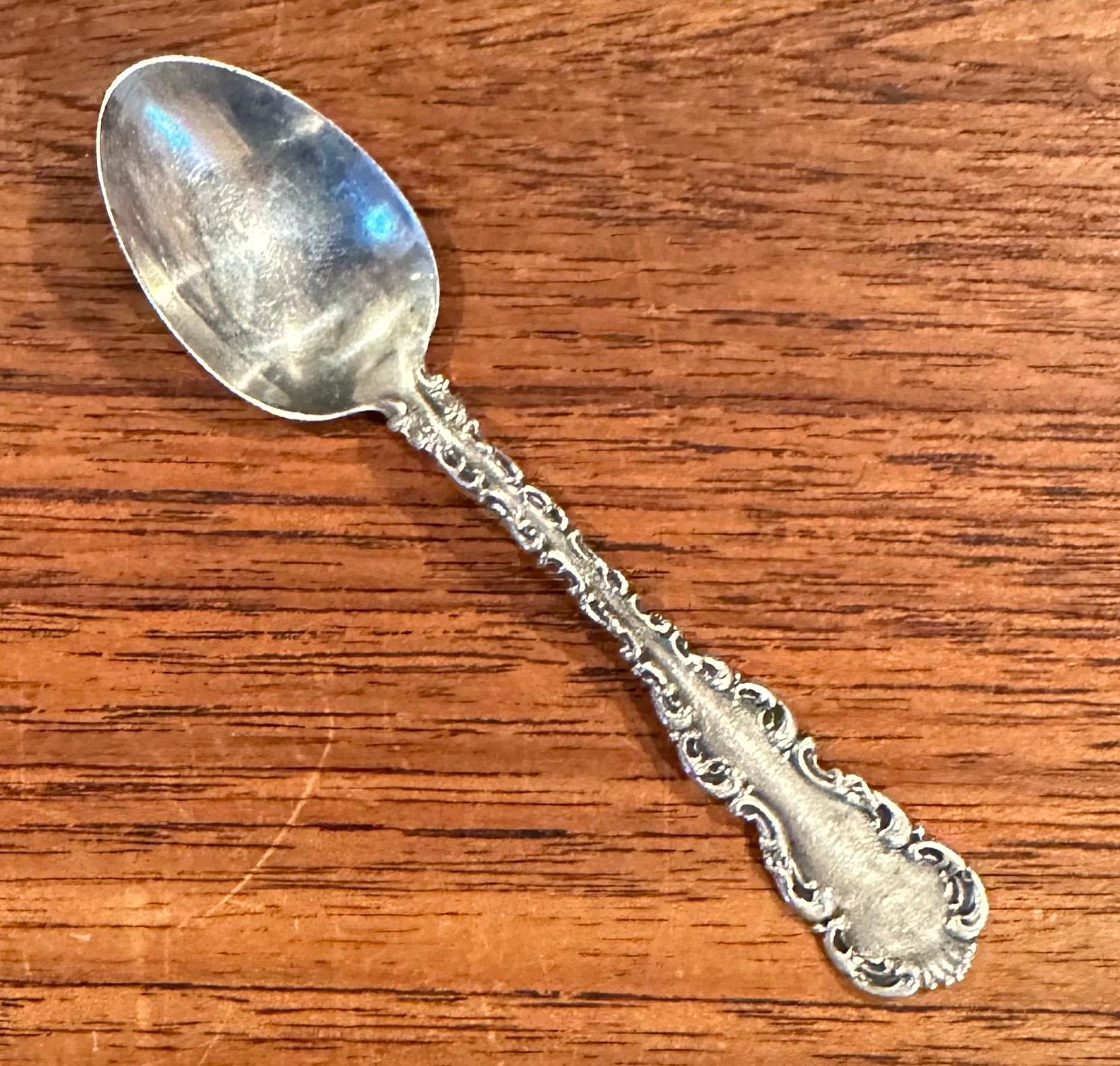 American Set of Five Sterling Silver Demitasse Spoons For Sale