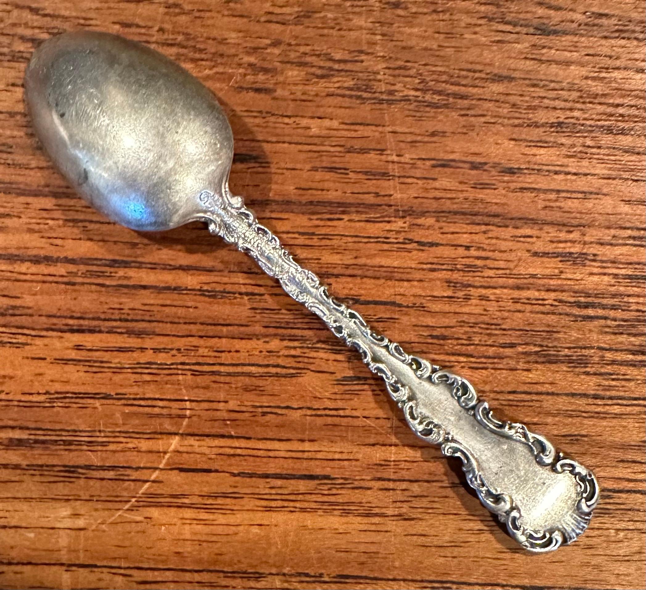 Set of Five Sterling Silver Demitasse Spoons For Sale 2