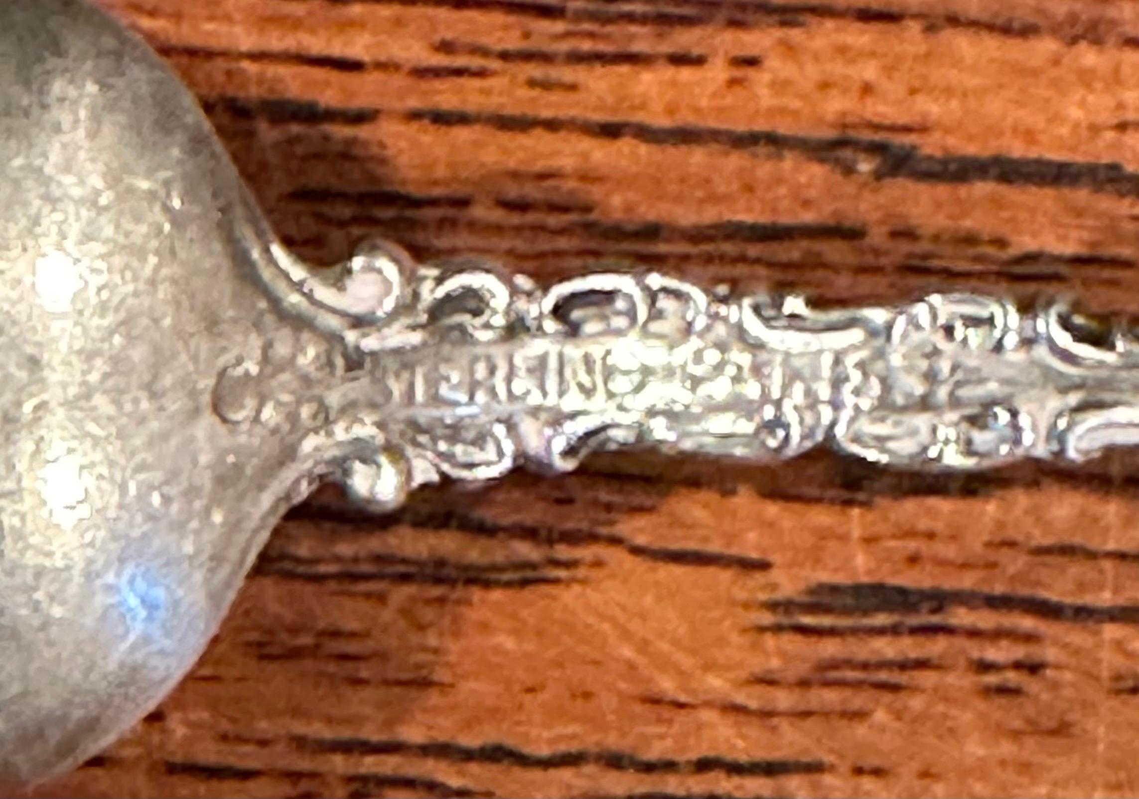 Set of Five Sterling Silver Demitasse Spoons For Sale 3