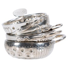 Set of Five Sterling Silver Wine Tasters
