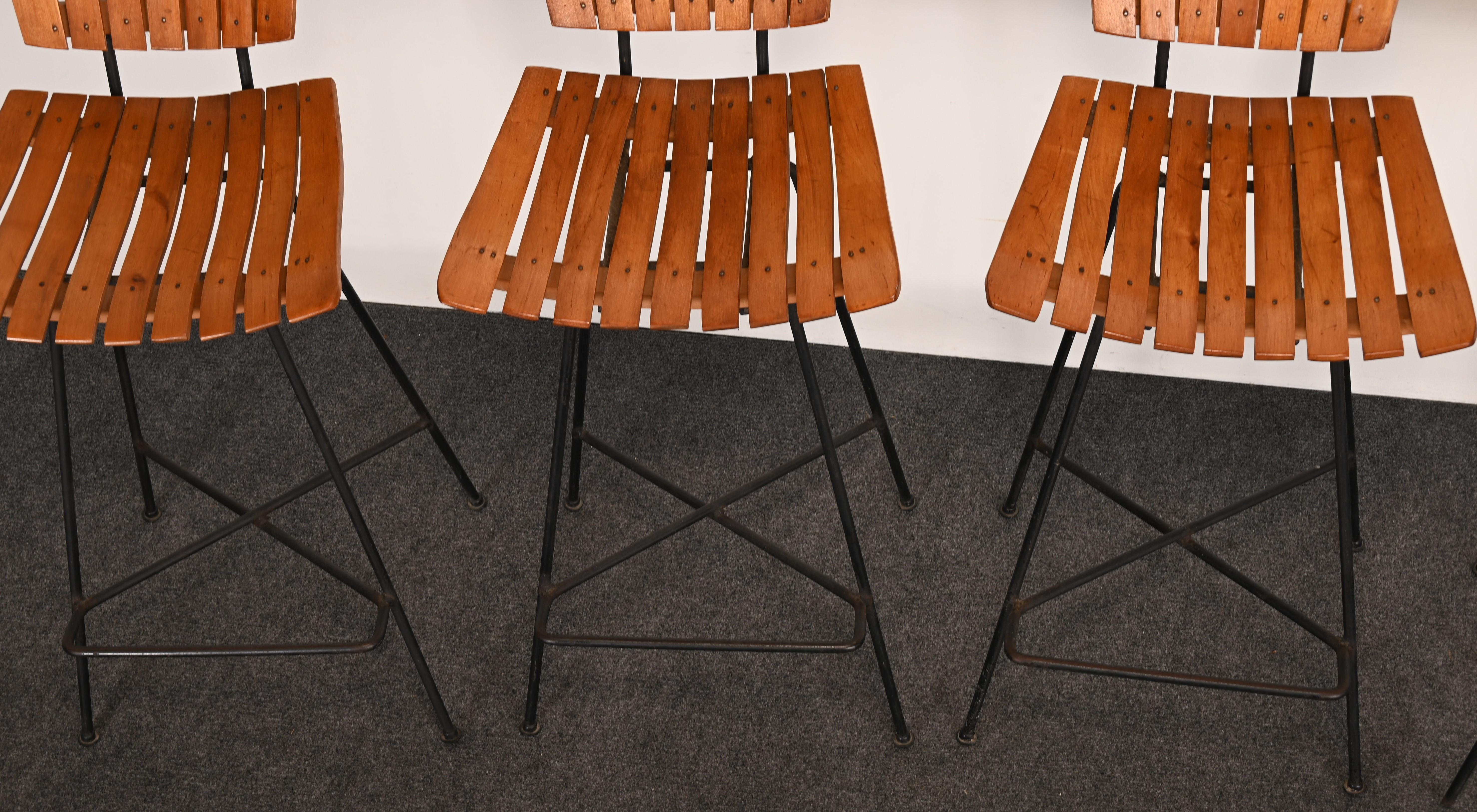 Set of Five Stools by Arthur Umanoff, 1950s 3