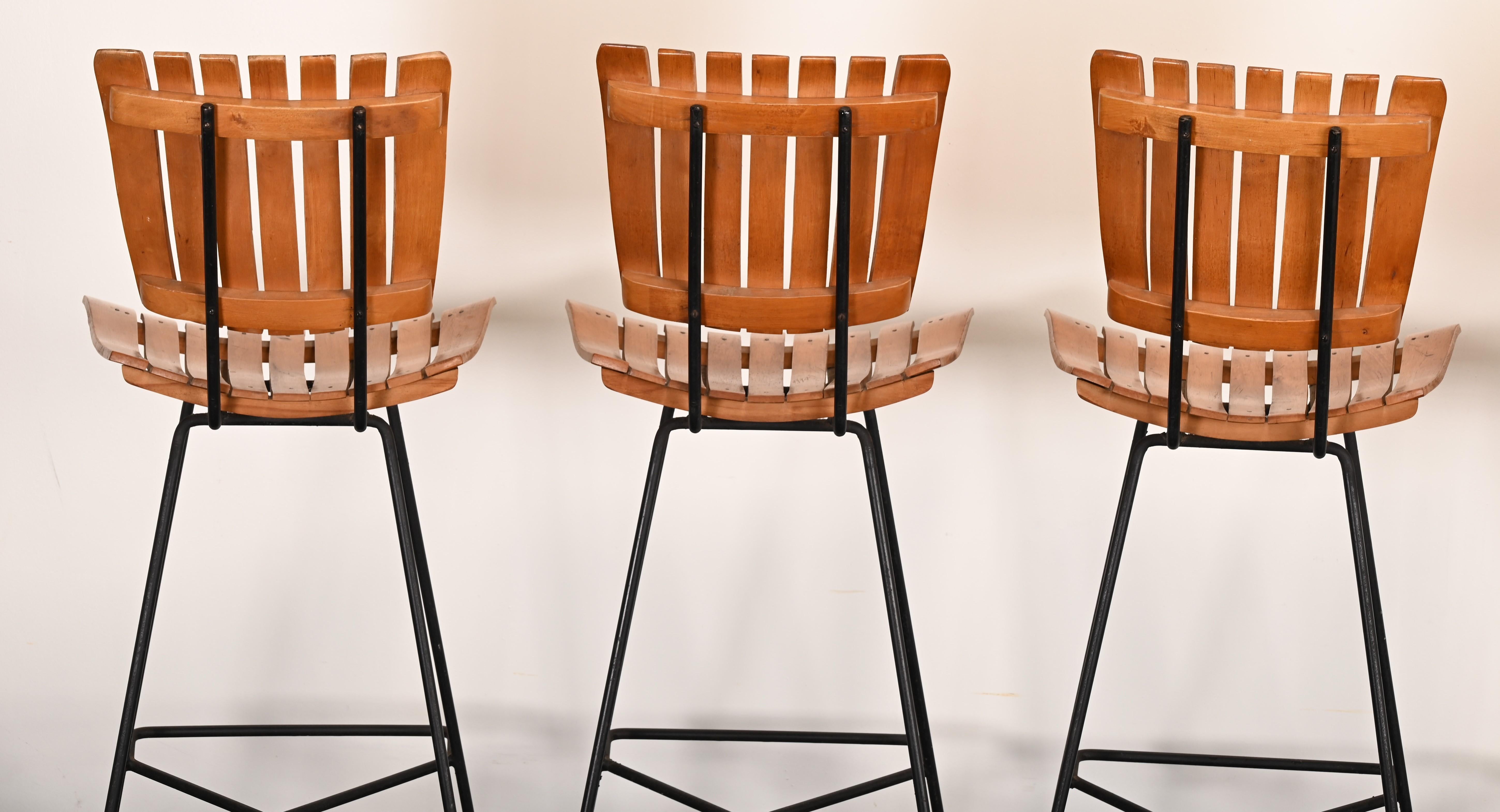 Set of Five Stools by Arthur Umanoff, 1950s 8