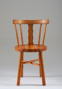 Set of Five Swedish Chairs in Pine by Steneby Hemslöjd