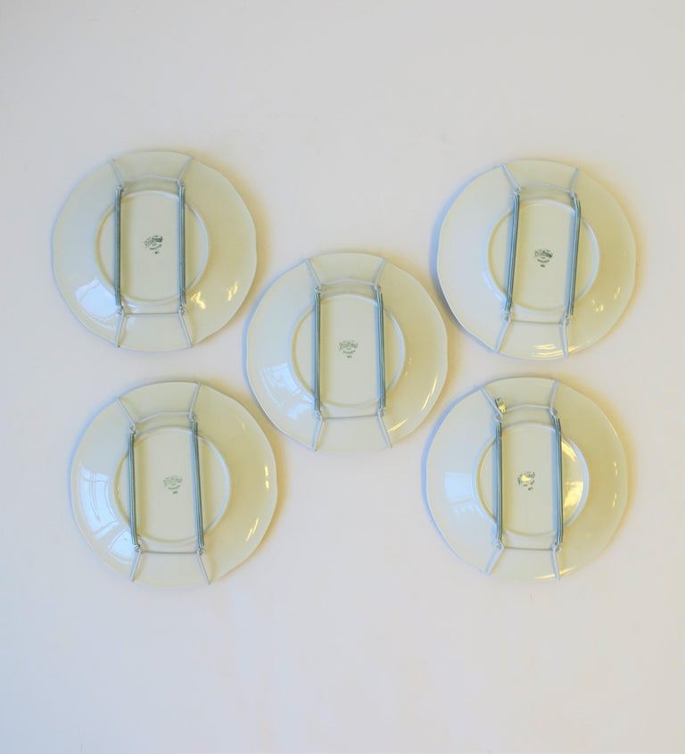 Set of Five Swedish Rörstrand Nautical Black and White Porcelain Plates