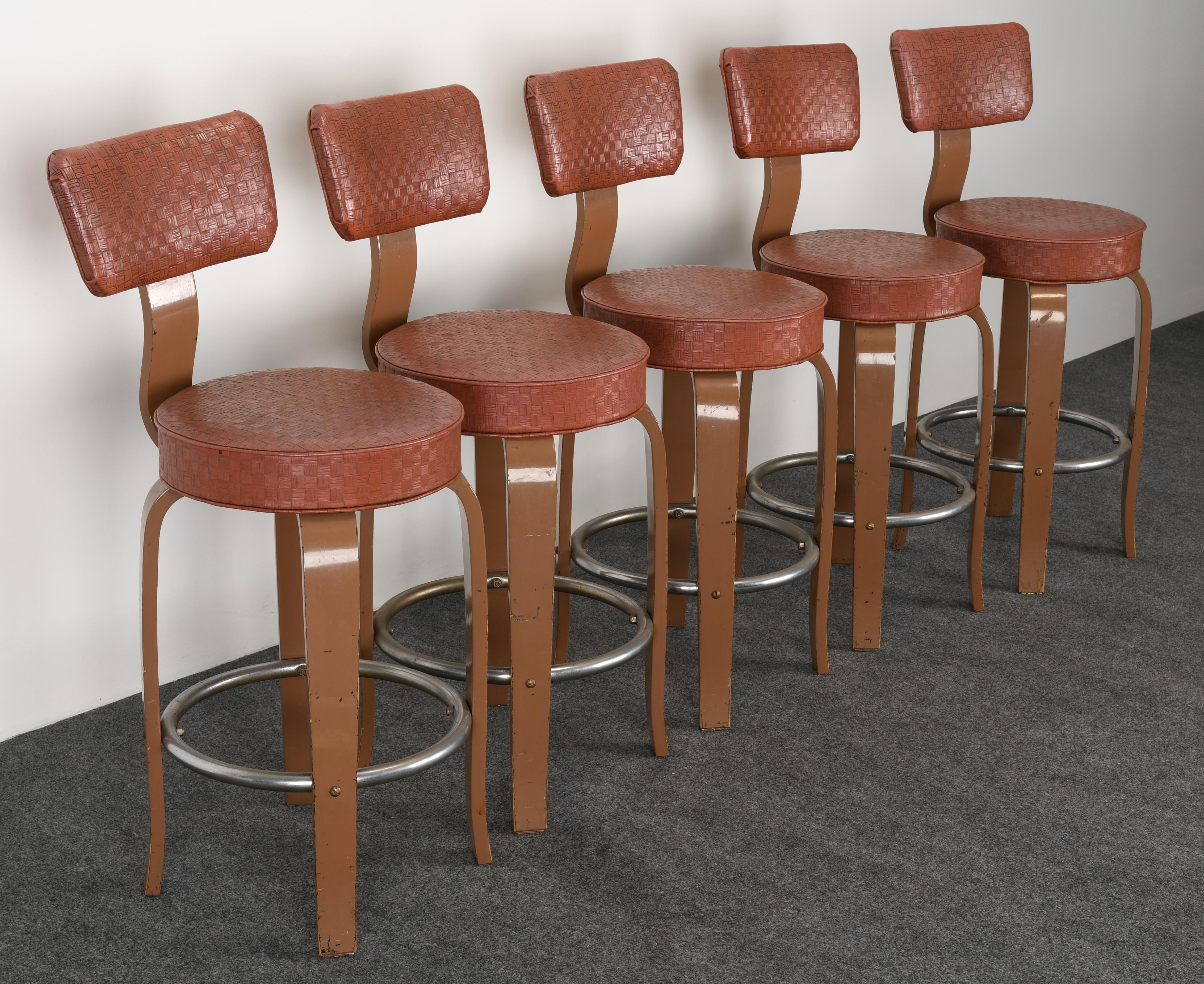 Set of Five Thonet Barstools, 1950s In Good Condition In Hamburg, PA