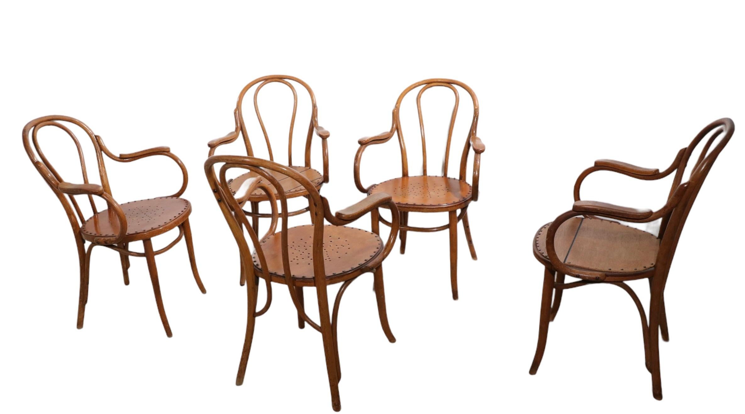Set of Five Thonet Chairs 1