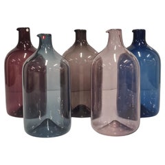 Set of Five Timo Sarpaneva Bird Bottles for Iittala 1950s