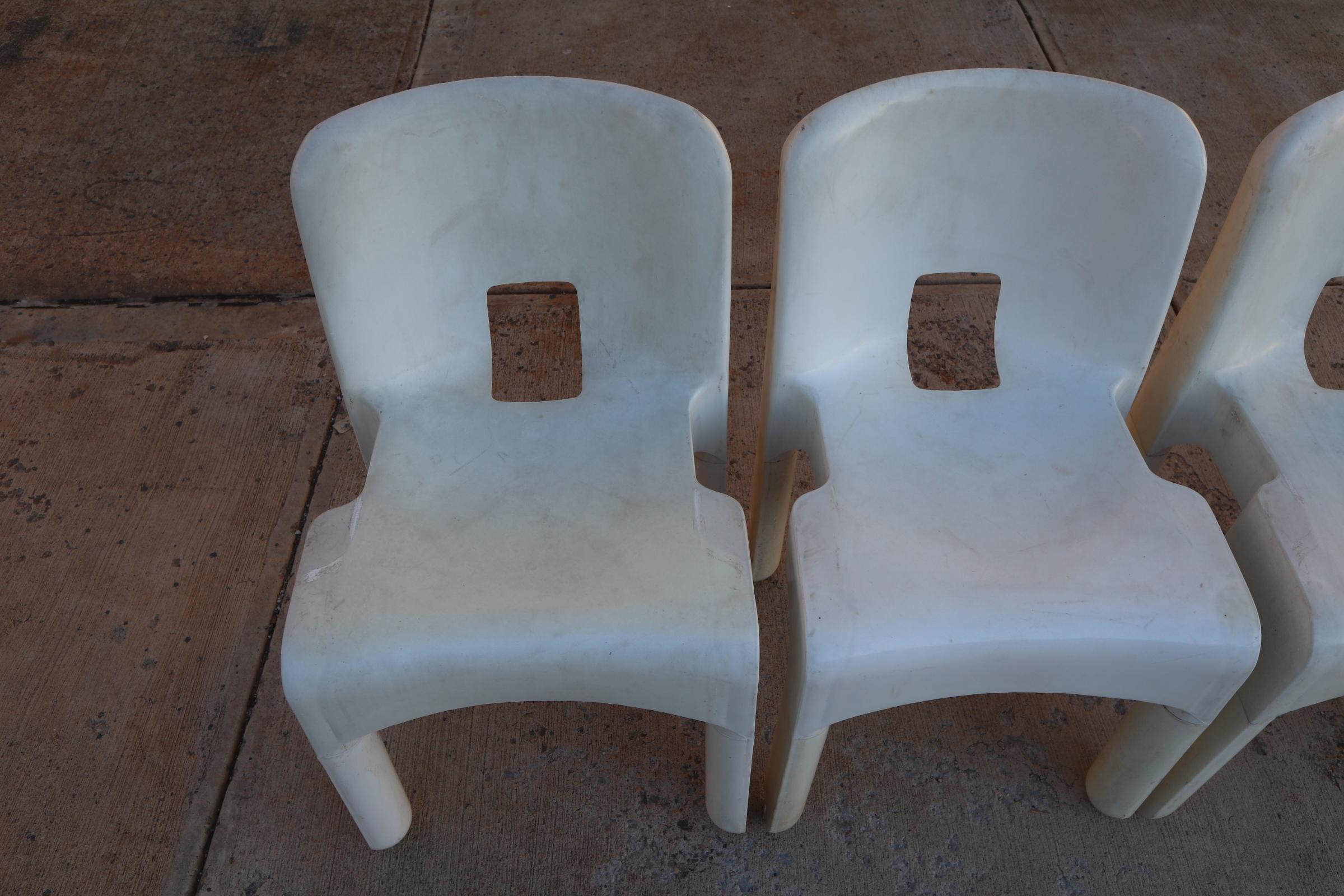 20th Century Set of Five Universale Chairs by Joe Colombo for Kartell