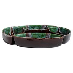 Set of Five Vallauris Fat Lava Ceramic Snack Bowls