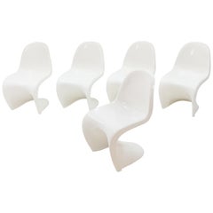 Set of Five Verner Panton Chairs, 1960s