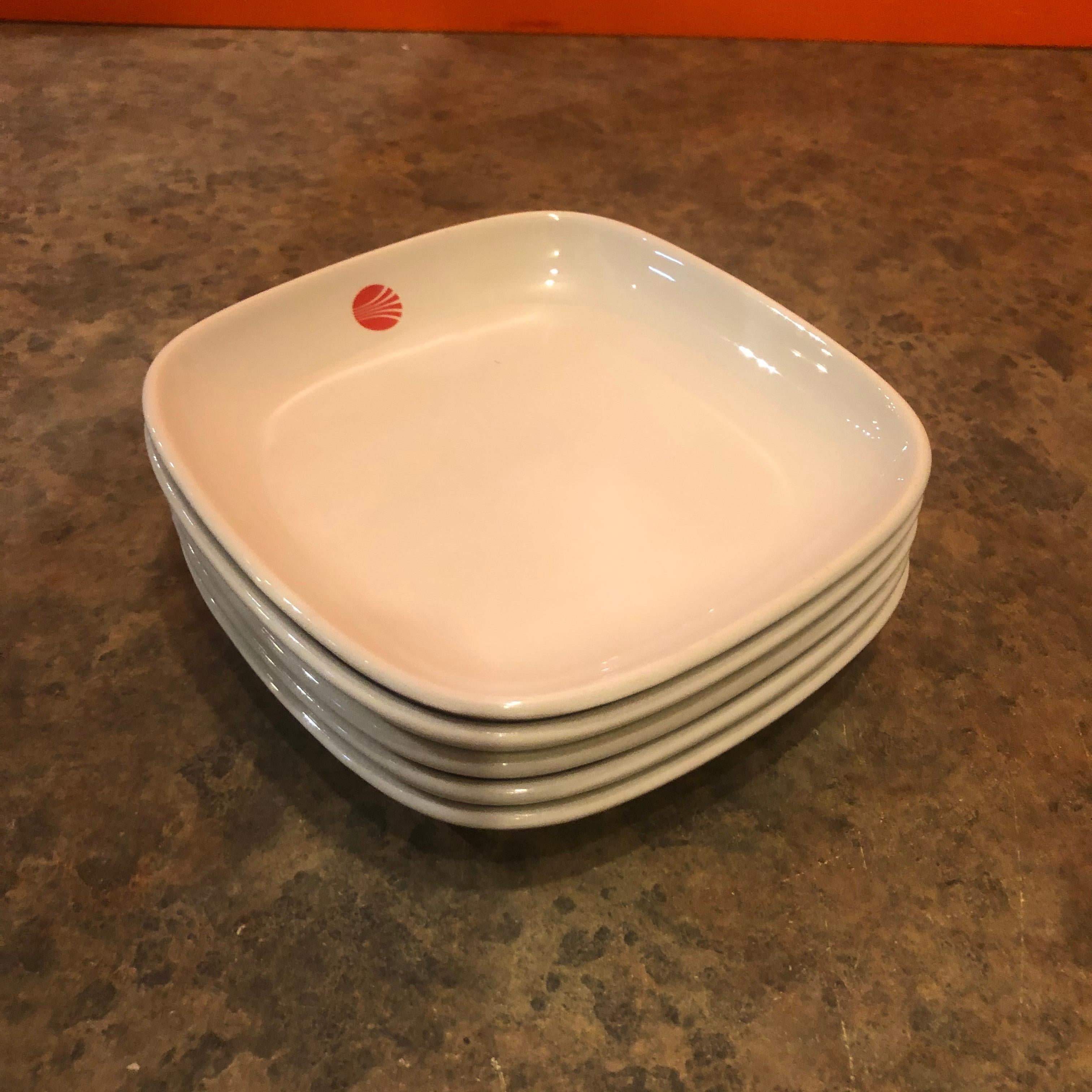 Japonais Ensemble de cinq plats à amuse-gueule vintage Continental Airlines en vente