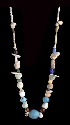 Set of Five Vintage Ethnic Necklaces in Different Materials, Early 20th Century