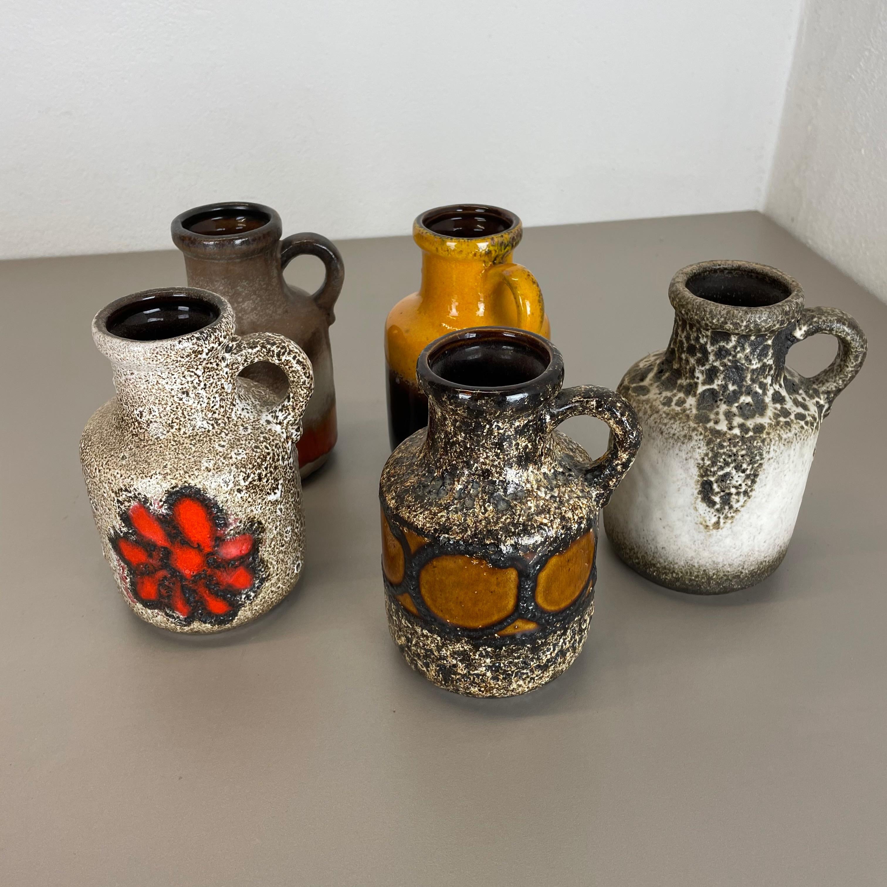 Set von fünf „Multicolor“-Vasen aus Keramik Fat Lava von Scheurich, Deutschland im Angebot 10