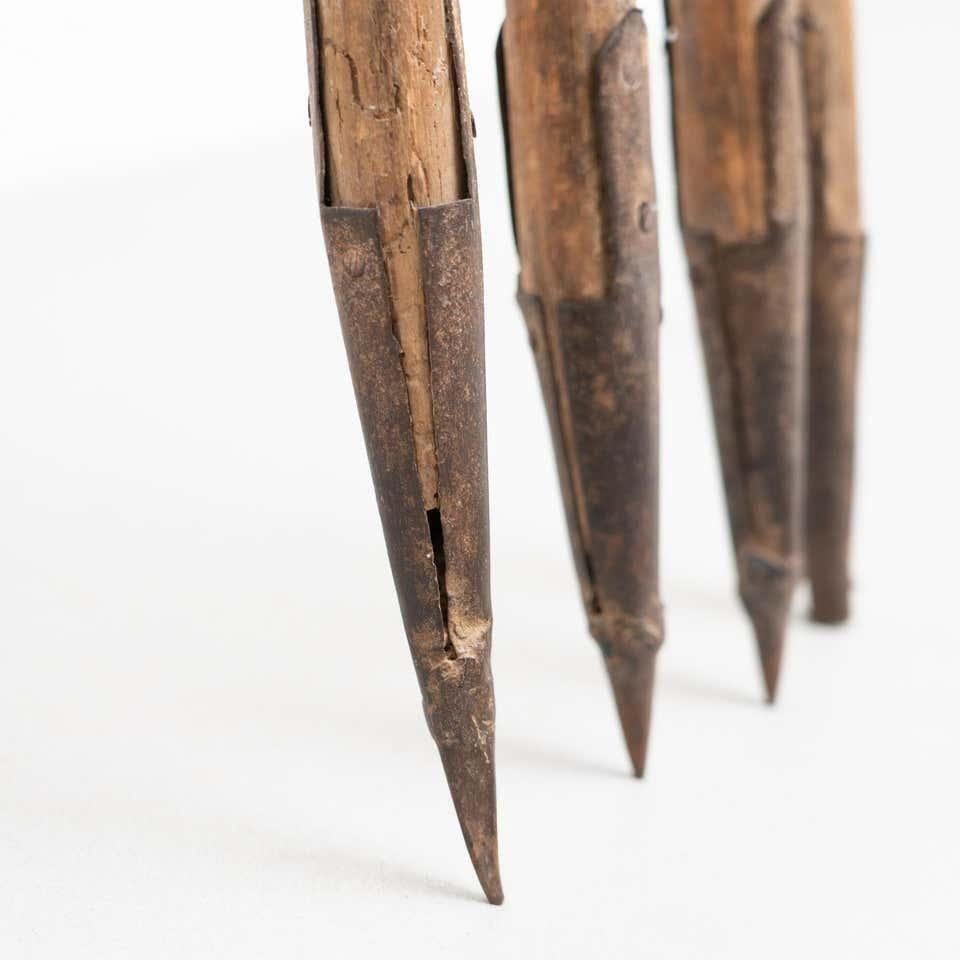 Set di cinque bastoni da neve vintage, Spagna, inizio XX secolo in vendita 4