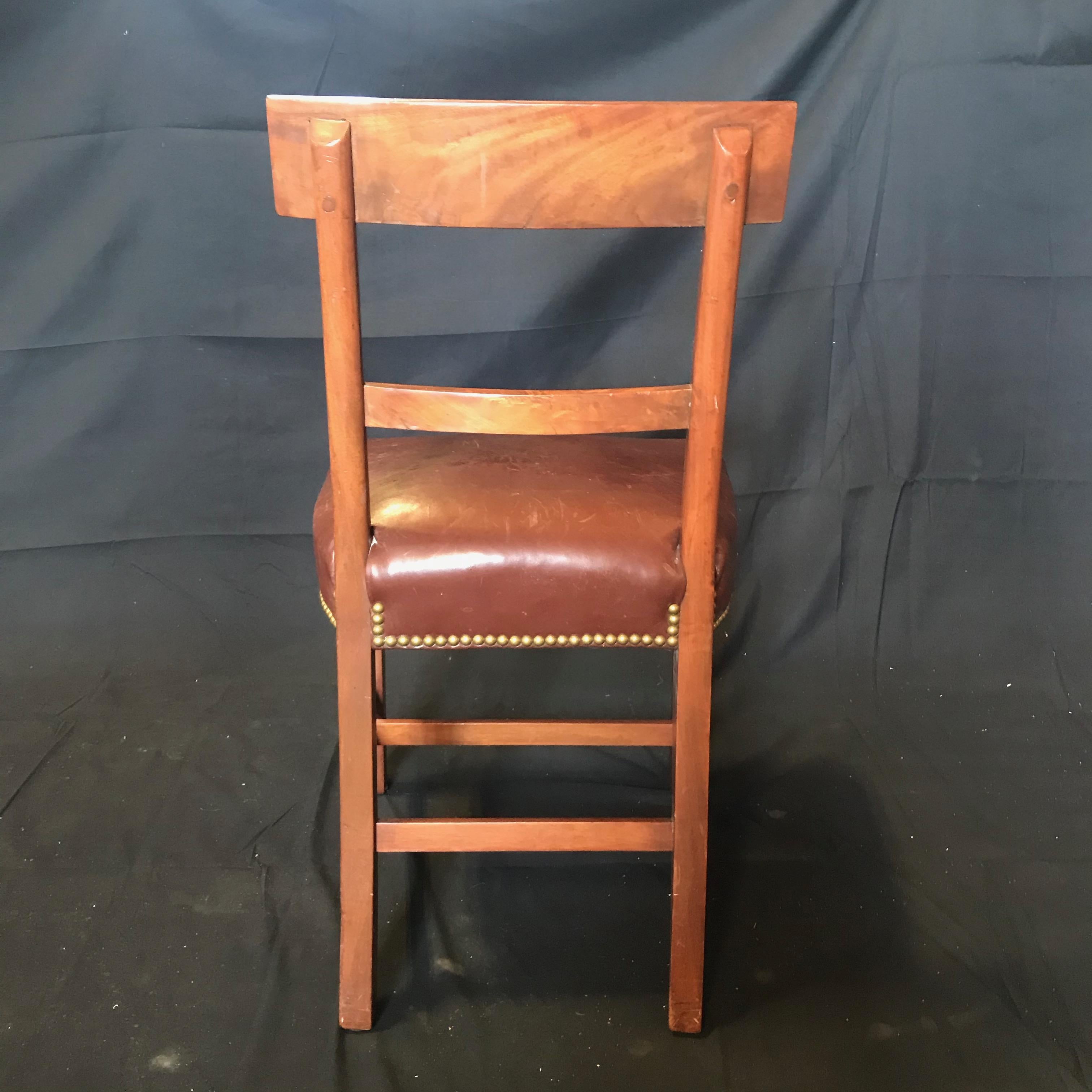 Set of Five Walnut Regency Chairs with Inlaid Frames and Diamond Backs 6