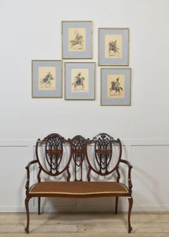 Set of five watercolour sketches