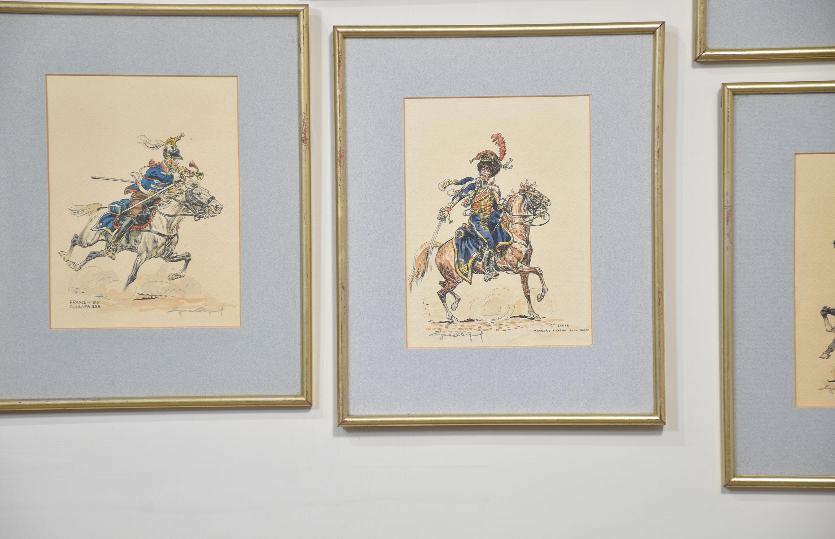 Set of five watercolour sketches In Good Condition For Sale In Cheshire, GB