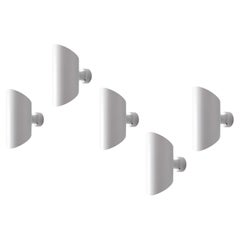 Set of Five White Hans-Agne Jakobsson Wall Lights