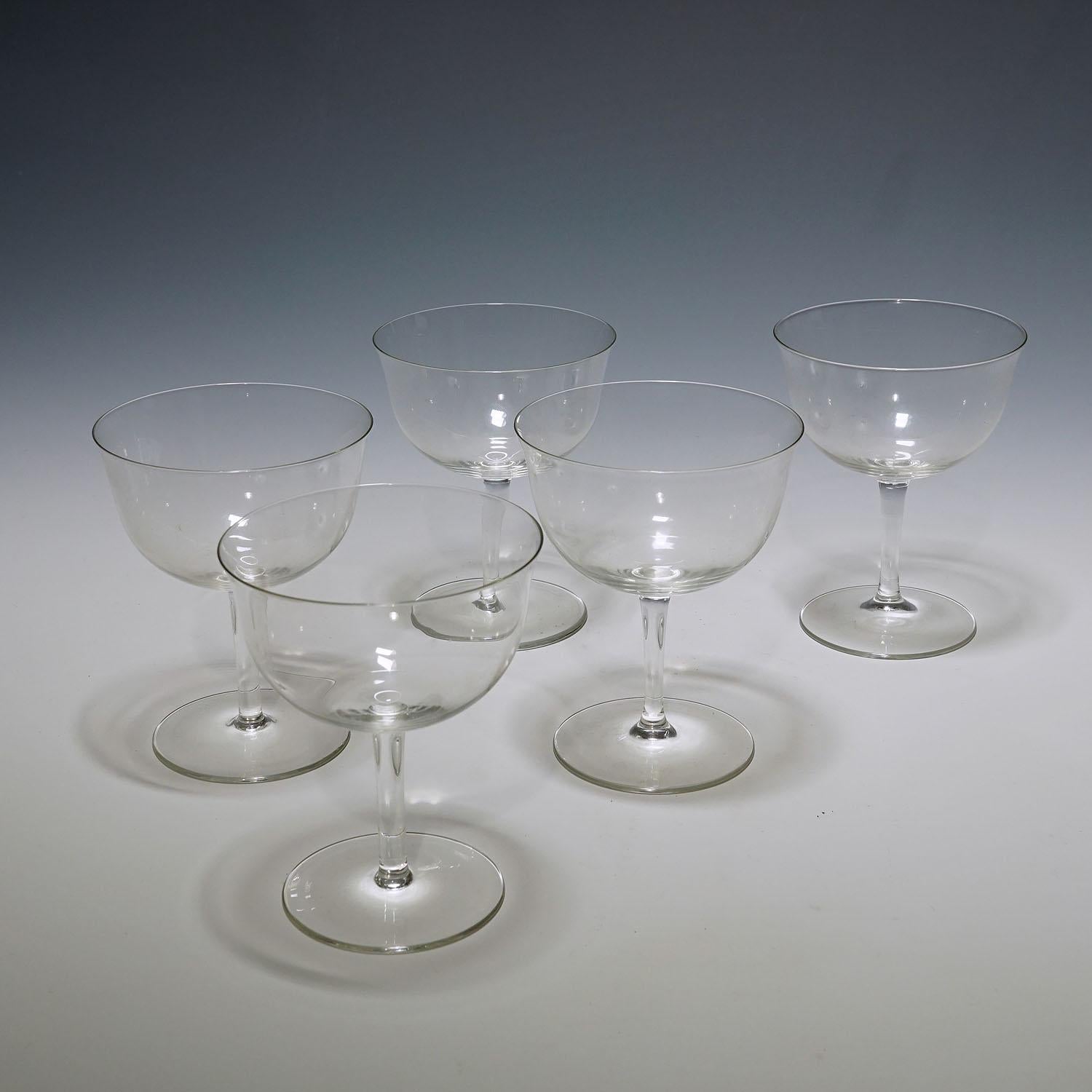 Set of Five Wine Glasses by Josef Hoffmann for Lobmeyr, 1917

A set of five filigree wine glasses. Attributed to Josef Hofmann, Vienna who designed the service 