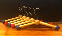 Set of Five Wooden Children's Coat Hangers by Kaija Aarikka
