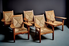 Set of Five Worpsweder Armlehnstühle after a design by Willi Ohler