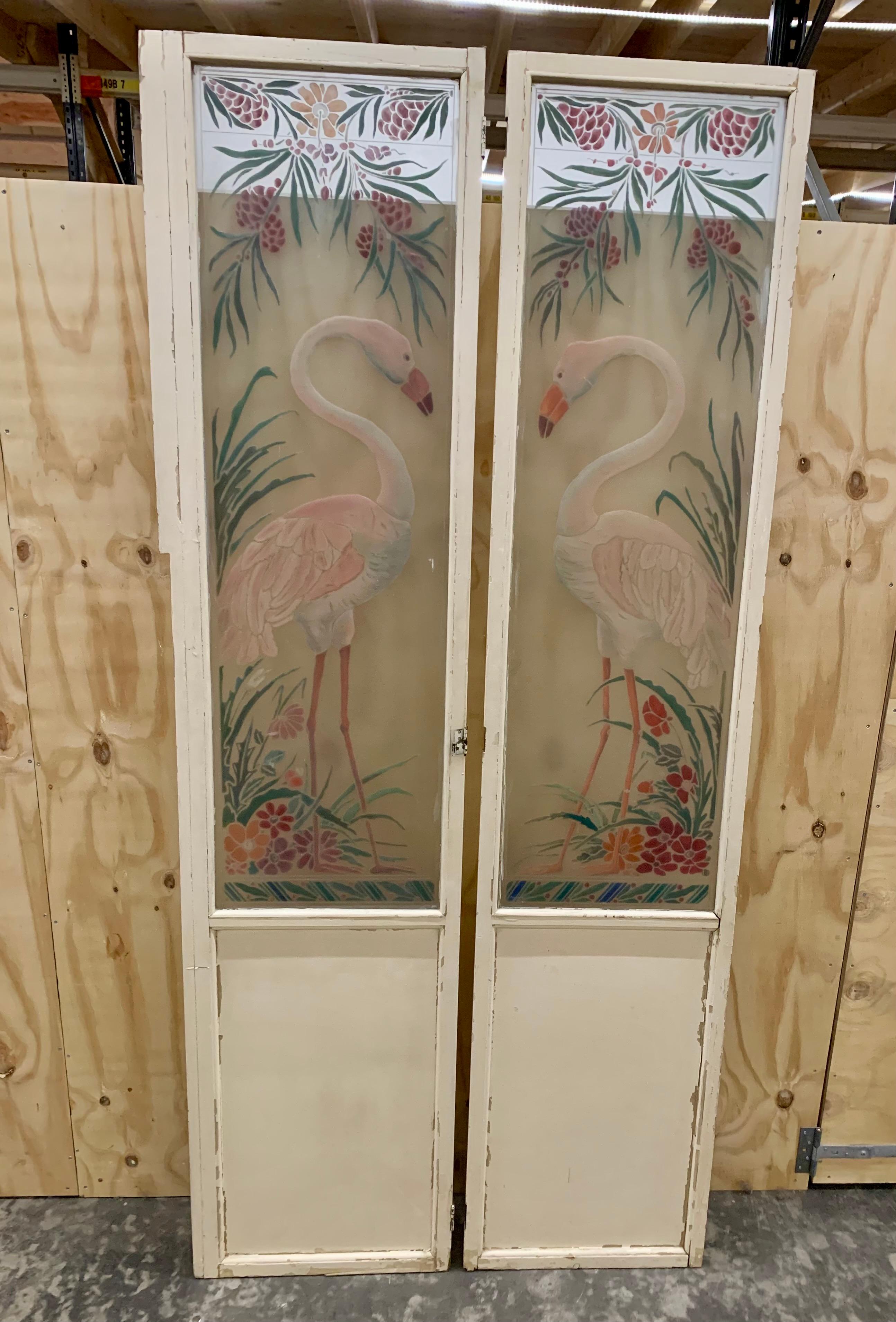 Set of Flamingo Glass Doors 3