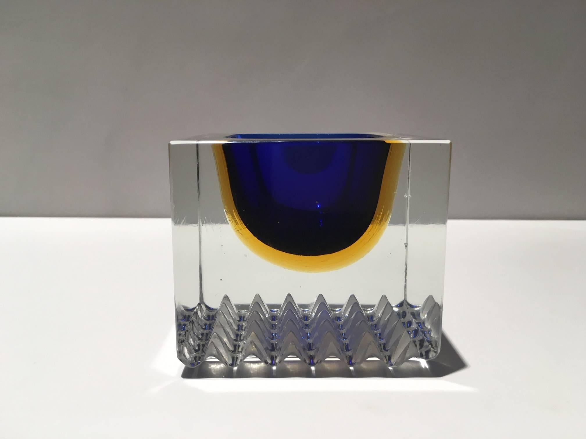 Set of Flavio Poli Murano Glass Centerpieces, Vase, Ashtray and Small Dish 4