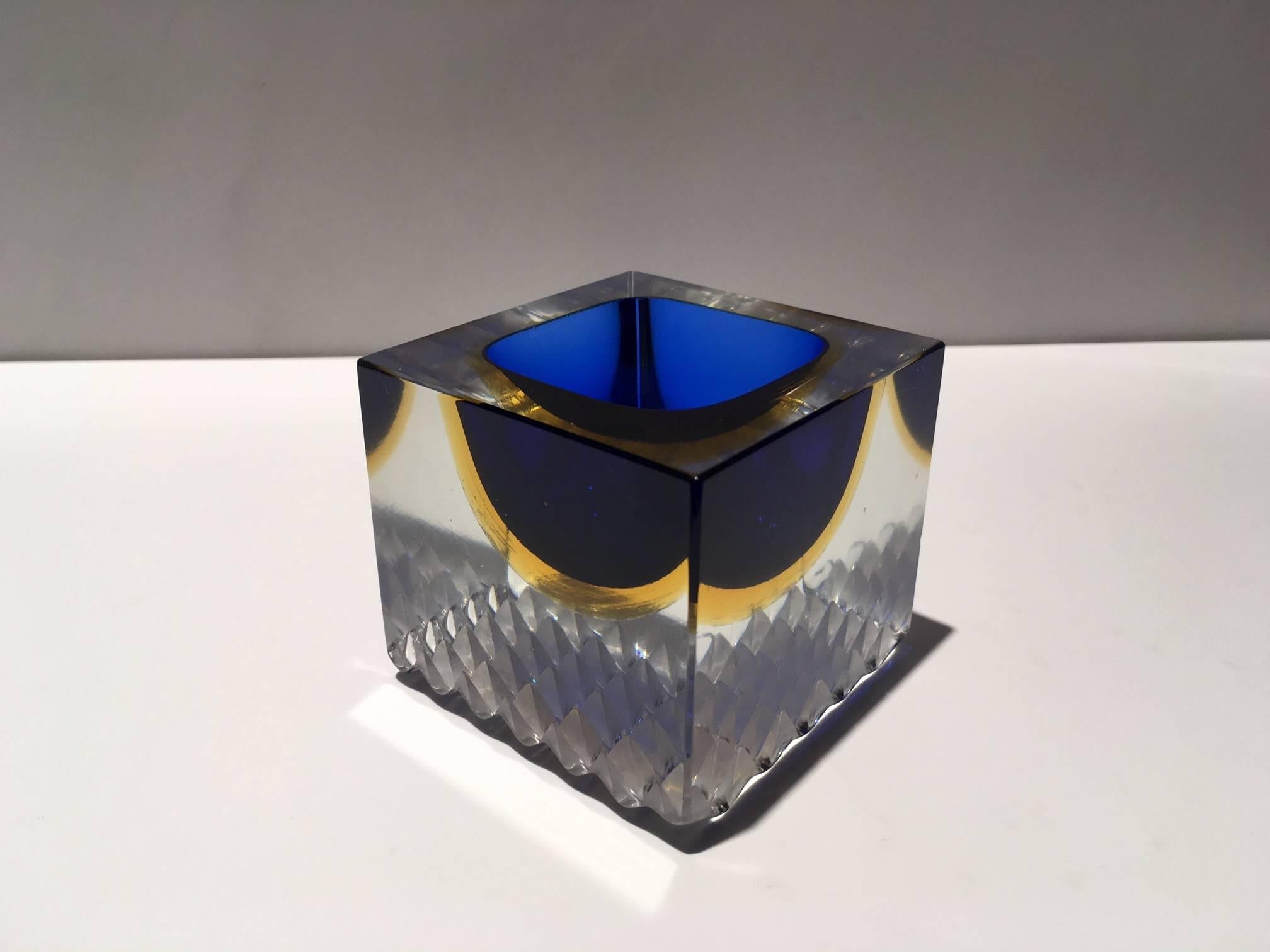 Set of Flavio Poli Murano Glass Centerpieces, Vase, Ashtray and Small Dish 3