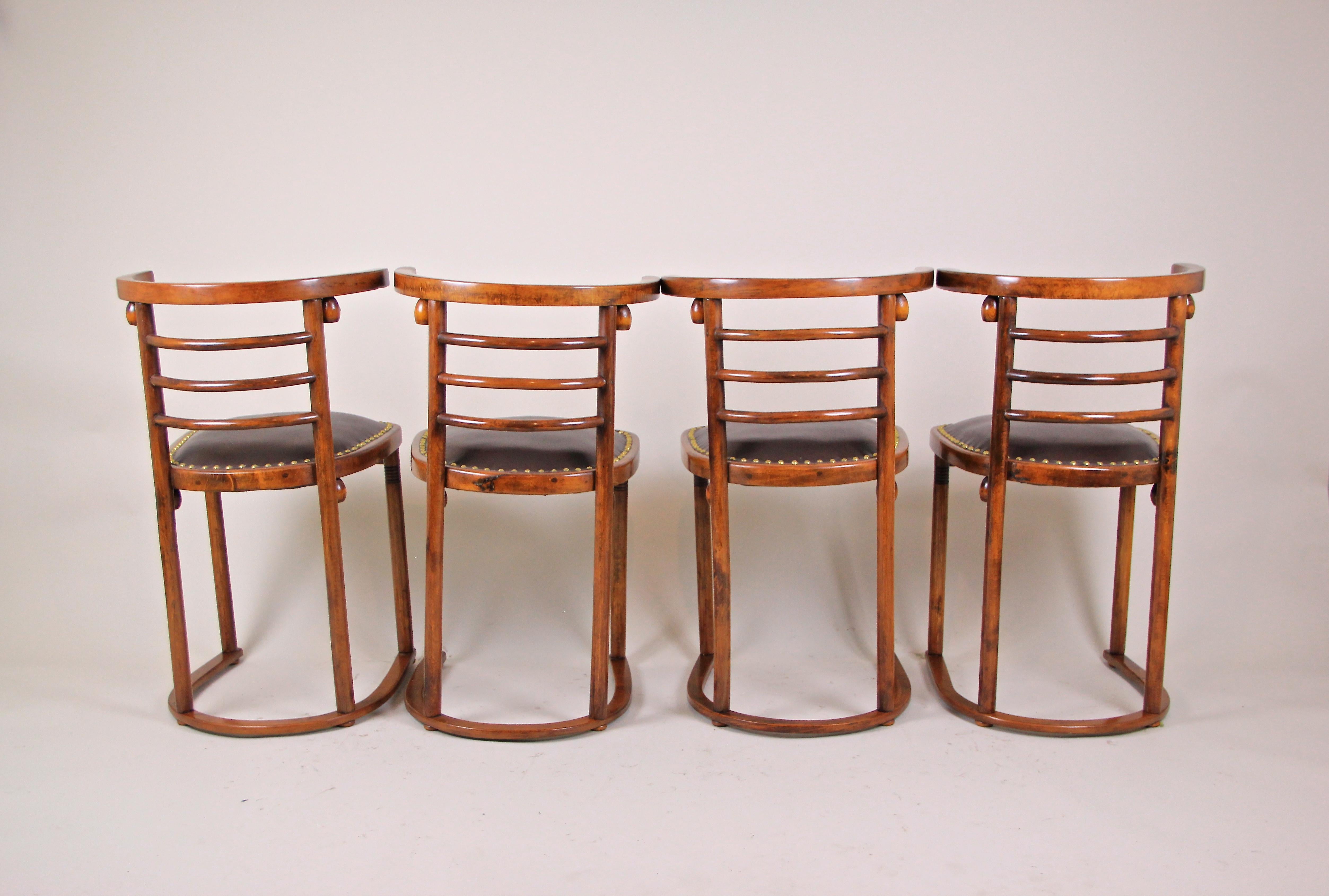 20th Century Set of Fledermaus Chairs by J. Hoffmann & Thonet Coffee Table, Austria, ca. 1907