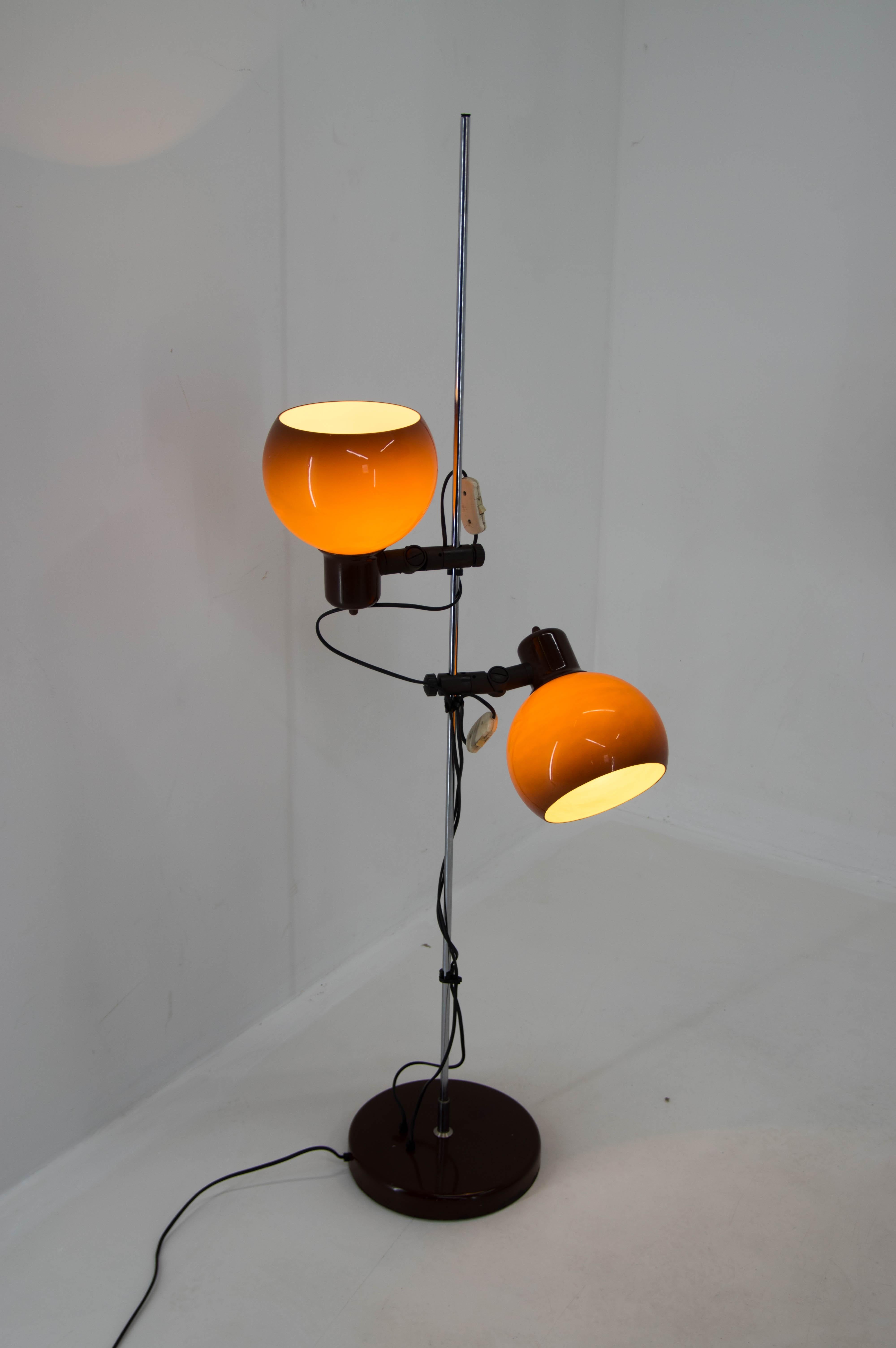 Mid-20th Century Set of Floor Lamp and Chandelier, Hungary, 1960s For Sale