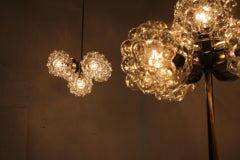 Set of Floor Lamp and Chandelier "Raspberry", Kamenický Šenov, 1970