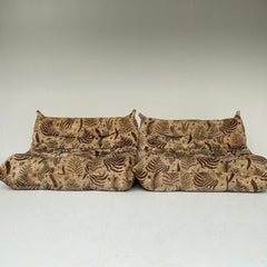 Set of Floral 2 Seater Togo by Michel Ducaroy for Ligne Roset in Original Fabric