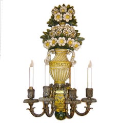 Set of Floral Caldwell Sconces. Sold per pair.