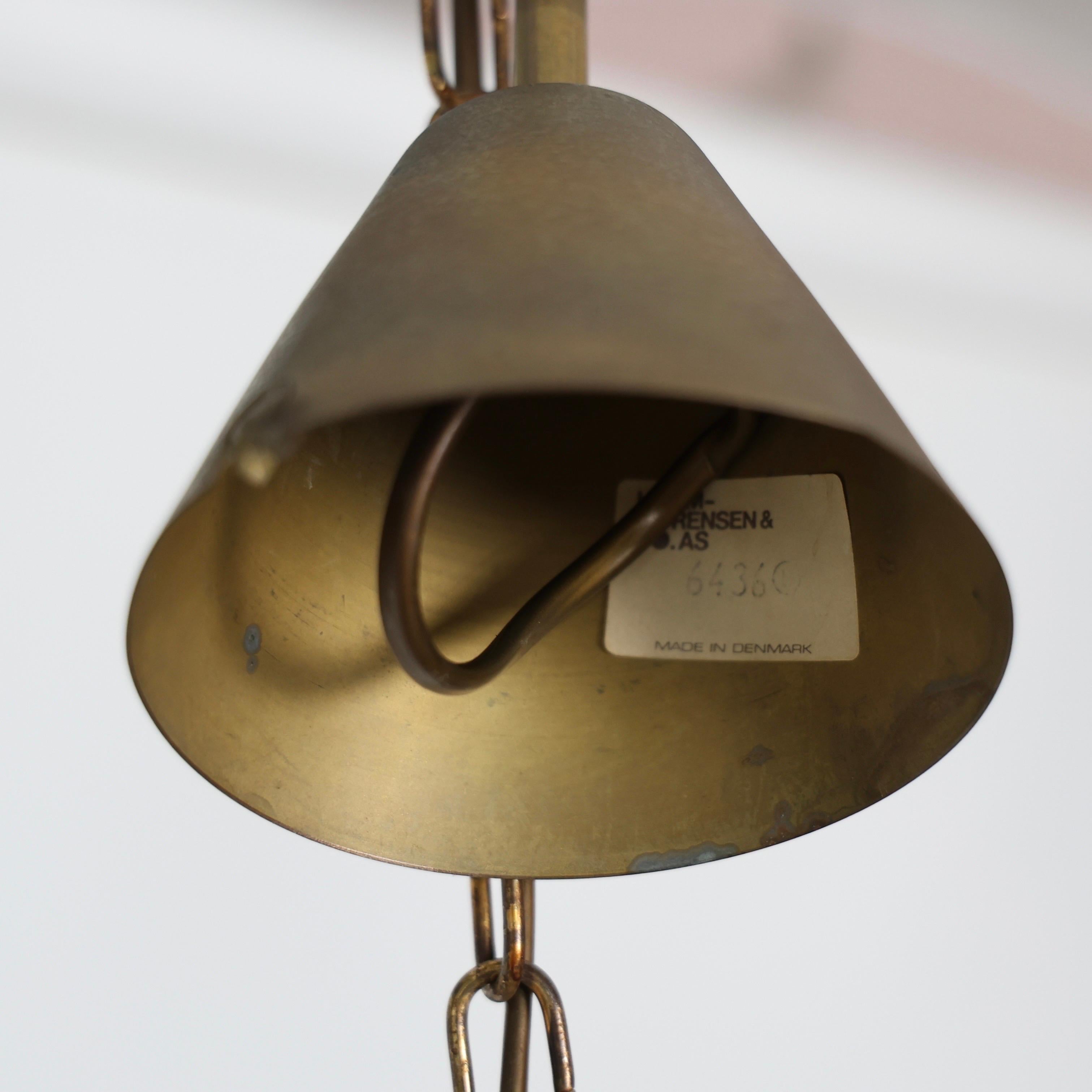 Ensemble de lampes suspendues en forme de fleur par Svend Aage Holm Sorensen, 1960, Danemark en vente 3