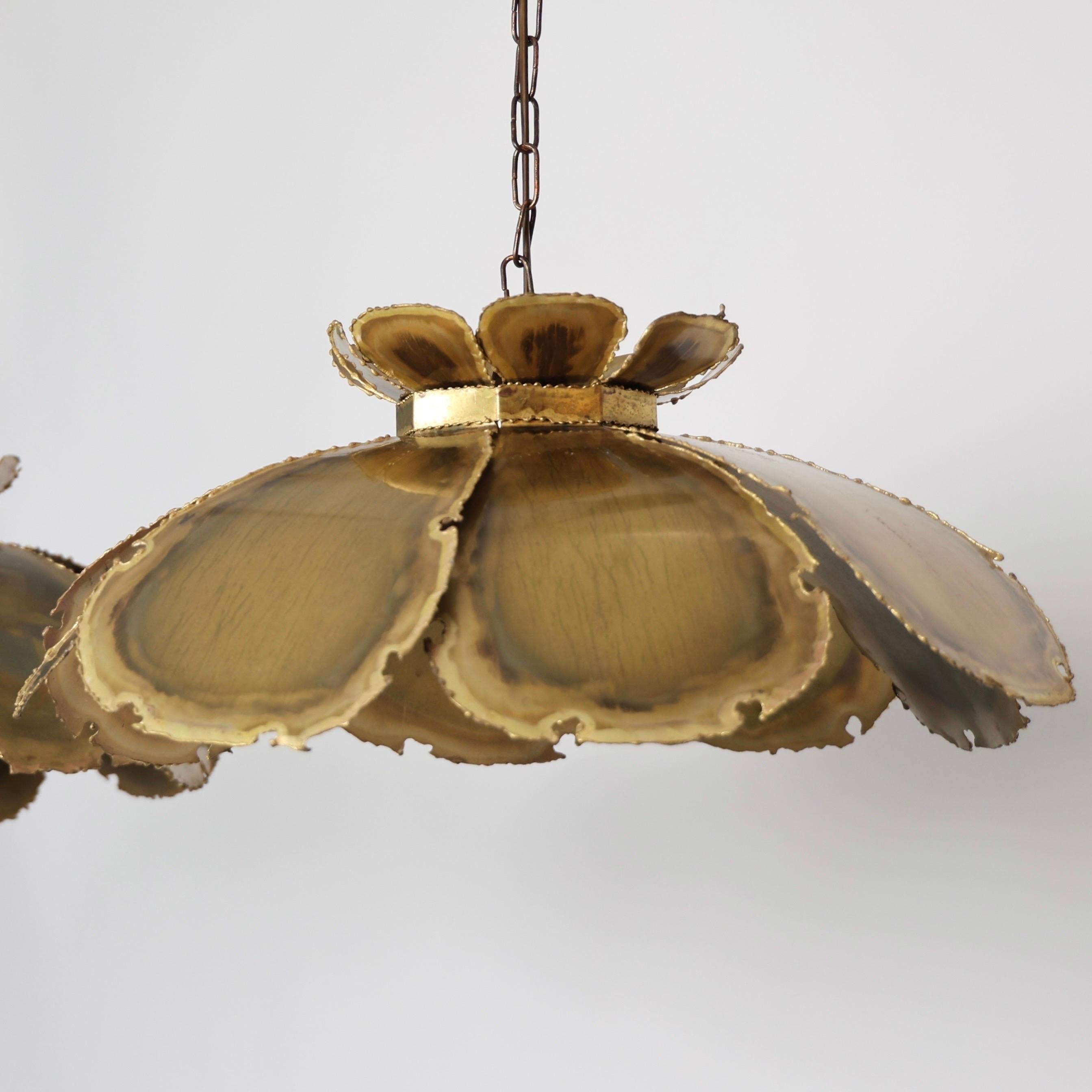 Ensemble de lampes suspendues en forme de fleur par Svend Aage Holm Sorensen, 1960, Danemark Bon état - En vente à Værløse, DK
